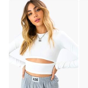Adika White Holiston Crop Top XS